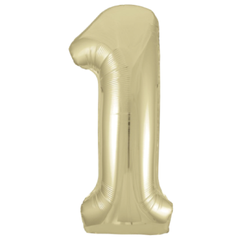 Unique Number 1 Gold Foil Balloon 34"