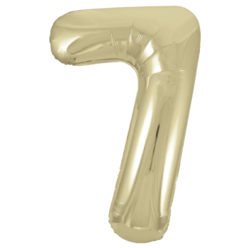 Unique Number 7 Gold Foil Balloon 34"