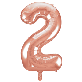 Unique Number 2 Rose Gold Foil Balloon 34"