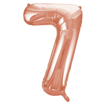 Unique Number 7 Rose Gold Foil Balloon 34"