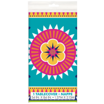 Unique Boho Fiesta Rectangular Plastic Table Cover 54 x 84in 