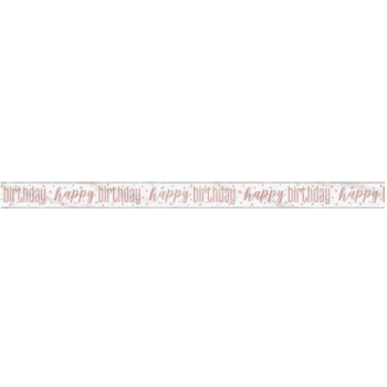 Unique Party Happy Birthday Rose Gold Glitz Foil Banner 9ft 