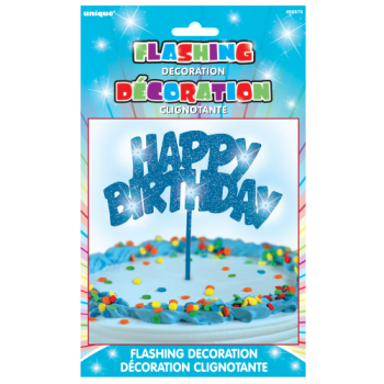 Unique Party Happy Birthday Blue Flashing Decoration 