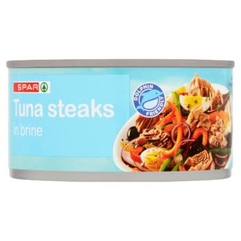 Spar Tuna Steaks In Brine 198g