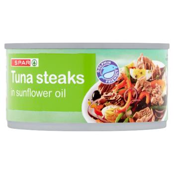 Spar Tuna Steaks In Sunflower Oil 198g