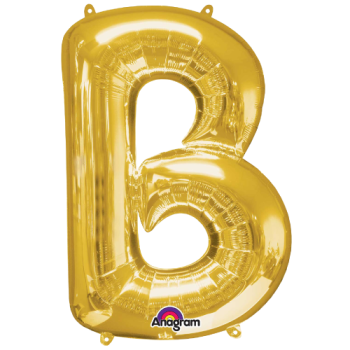 Letter B SuperShape Gold Foil Balloon 34"
