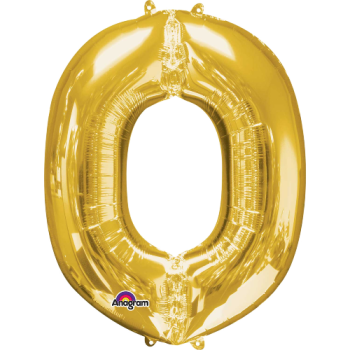 Letter O SuperShape Gold Foil Balloon 34"