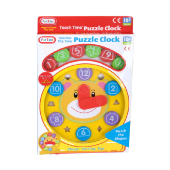Fun Time Puzzle Clock Teaches the Time Toy 18+ Months 