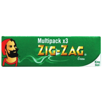 Zig-Zag King Size Green Multipack x 3