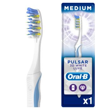Oral-B Pulsar 3DWhite Luxe Manual Toothbrush With Battery Power