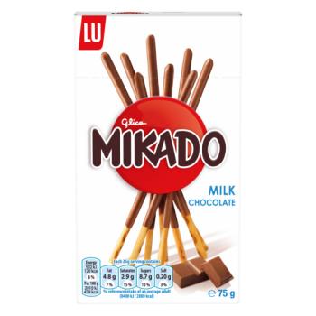 Lu Mikado Milk Chocolate Biscuit Sticks 75 Gr