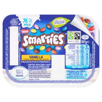 Smarties Vanilla Flavour Yogurt with Mini Smarties 107g