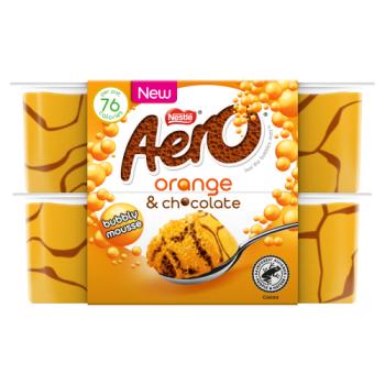 Aero Orange & Chocolate Bubbly Mousse 4 x 58g (232g)