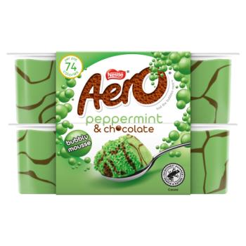 Aero Peppermint & Chocolate Bubbly Mousse 4 x 58g (232g)
