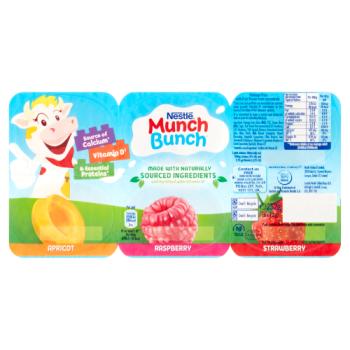 Munch Bunch Fromage Frais Strawberry, Raspberry, Apricot 6 x 42g (252g)