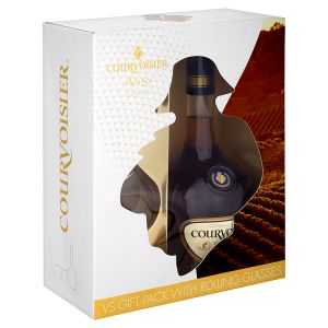 Courvoisier VS Cognac VS Gift Pack with Rolling Glasses 70cl