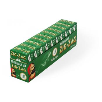 Zig Zag Green Multipack 10 Packs x 8 Booklets