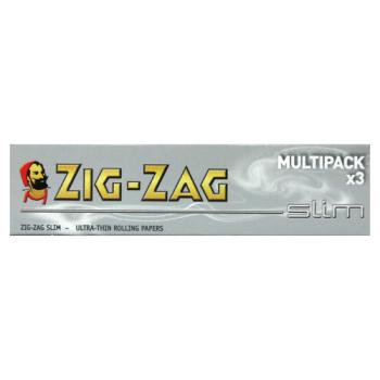 Zig-Zag Slim Ultra-Thin Rolling Papers Silver Multipack x 3