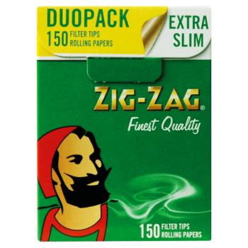 Zig-Zag Extra Slim 150 Filter Tips Rolling Papers Duo Pack
