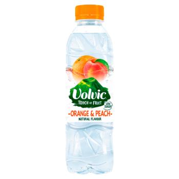 Volvic Touch of Fruit Low Sugar Orange & Peach Natural Flavoured Water 500ml