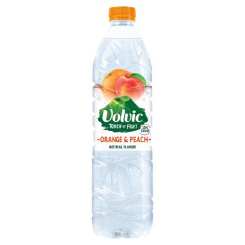 Volvic Touch of Fruit Low Sugar Orange & Peach Natural Flavoured Water 1.5L