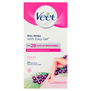 Veet Wax Strips Normal Skin with Easy-Gel 20 Wax Strips