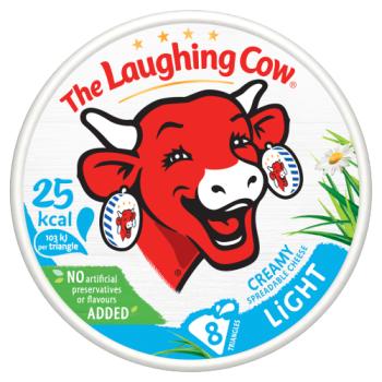 The Laughing Cow 8 Light Creamy Spreadable Cheese Triangles 133g