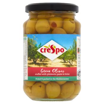 Crespo Green Olives Stuffed with Pimiento Paste in Brine 354g
