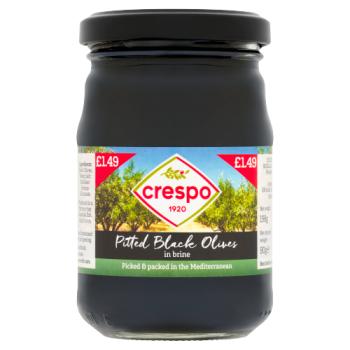 Crespo Pitted Black Olives in Brine 198g