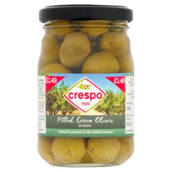 Crespo Pitted Green Olives in Brine 198g