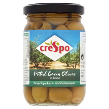 Crespo Pitted Green Olives in Brine 198g