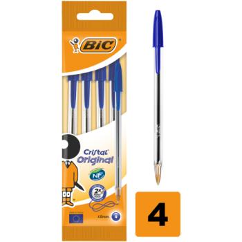 BIC Cristal Original Pens Blue x4