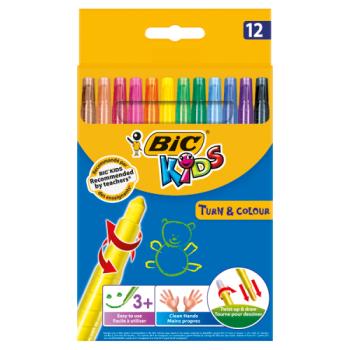 Bic Kids Turn & Colour Crayons 12 Pack