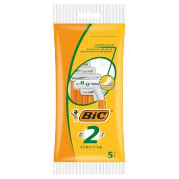 BIC 2 Sensitive Disposable Men's Razors - Pack of 5