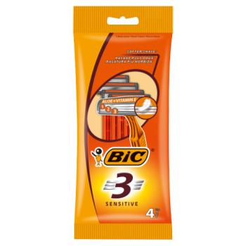 BIC 3 Sensitive Men's Razors - Pack of 4