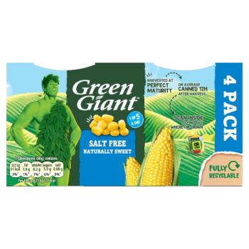 Green Giant Salt Free 4 x 198g