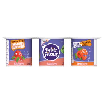 Petits Filous Kids Strawberry & Raspberry Yoghurt Pots 6 x 47g 