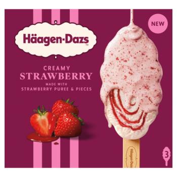 Häagen-Dazs Creamy Strawberry Ice Cream Bars 3 x 204g