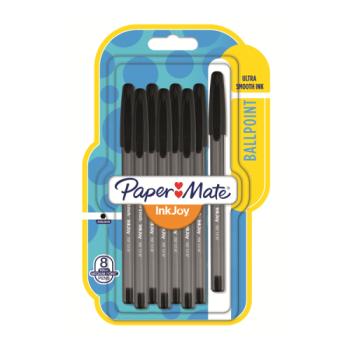 Paper Mate InkJoy 100 Black Pens 8 Pack