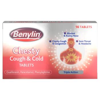 Benylin Chesty Cough & Cold Tablets 16 Tablets