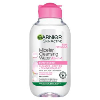 Garnier Micellar Water Facial Cleanser for Sensitive Skin, Travel Size 100ml