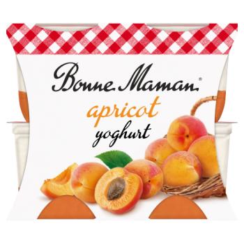 Bonne Maman Apricot Yoghurt 4 x 125g (500g)