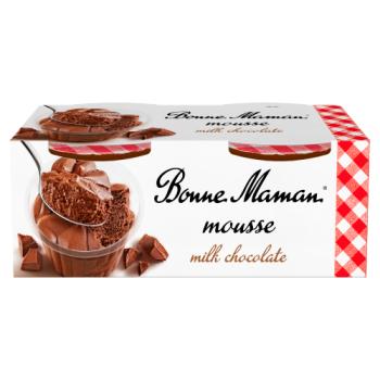 Bonne Maman Chocolate Mousse with Whole Milk 2 x 70g
