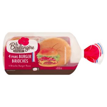 La Boulangère 4 Brioche Burger Buns 200g