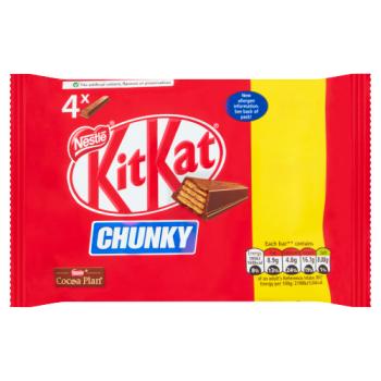 KITKAT Chunky Milk Chocolate Bar Multipack 32g 4 Pack £1