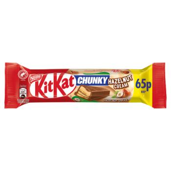 Kit Kat Chunky Hazelnut Cream Chocolate Bar 42g PMP 65p