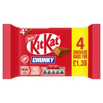KitKat Chunky Snacksize Bars 4 x 32g (128g)