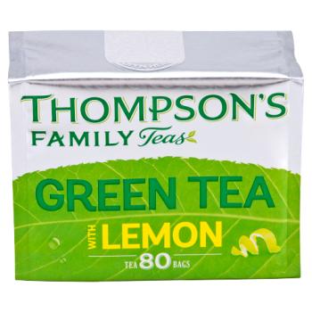 Thompson's Green Tea with Lemon - 80 Tea Bags (200g)
