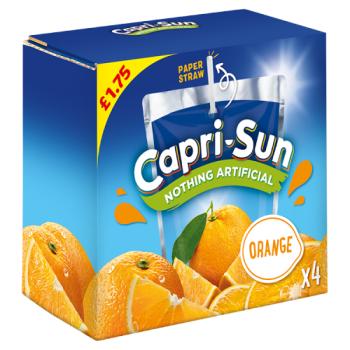 Capri-sun Orange 4 X 200ml Pm £1.75