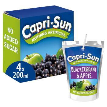 Capri-Sun No Added Sugar Apple and Blackcurrant 4 x 200ml